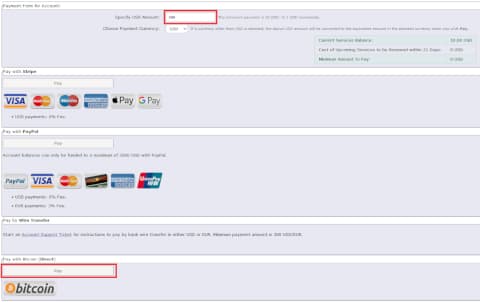 Bitcoinでの支払い