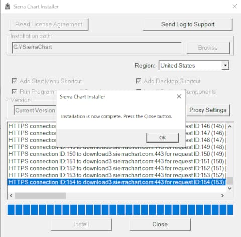 Sierra Chartのインストールが完了
