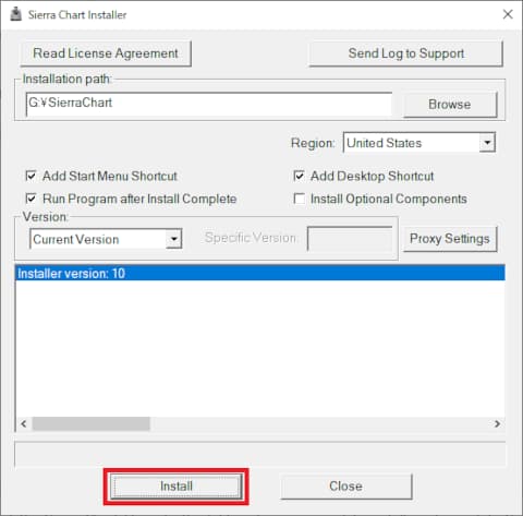 インストーラーの初期設定