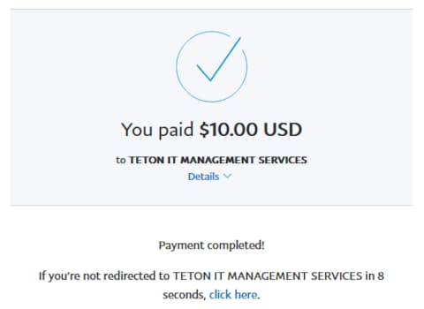 PayPalでのチャージ完了
